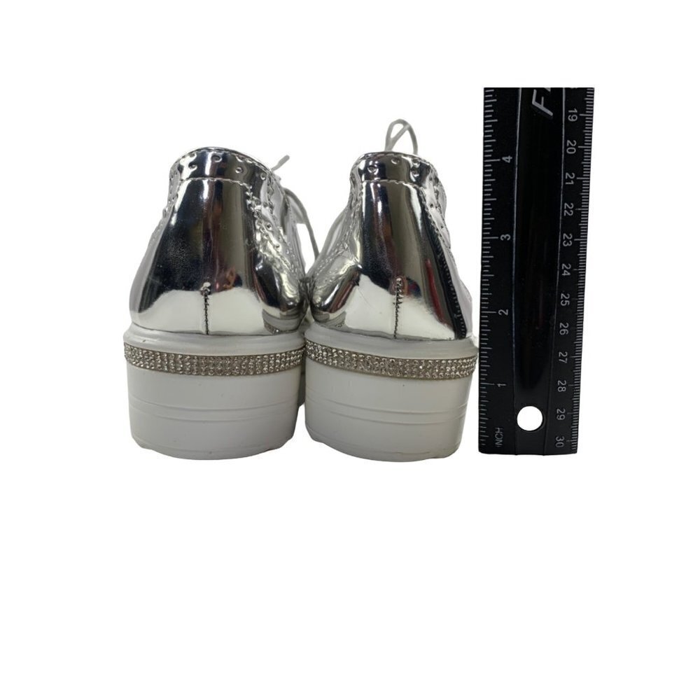 Italina Women's Silver Platform Shoes - Picture 6 of 6